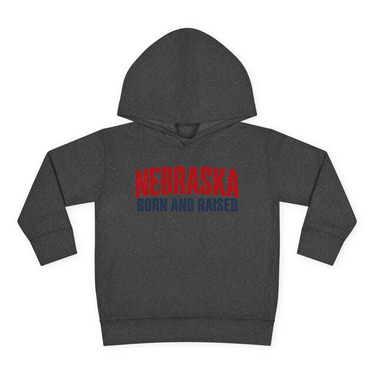 Nebraska Born and Raised Minimal Heritage Unisex Toddler Pullover Fleece Hoodie