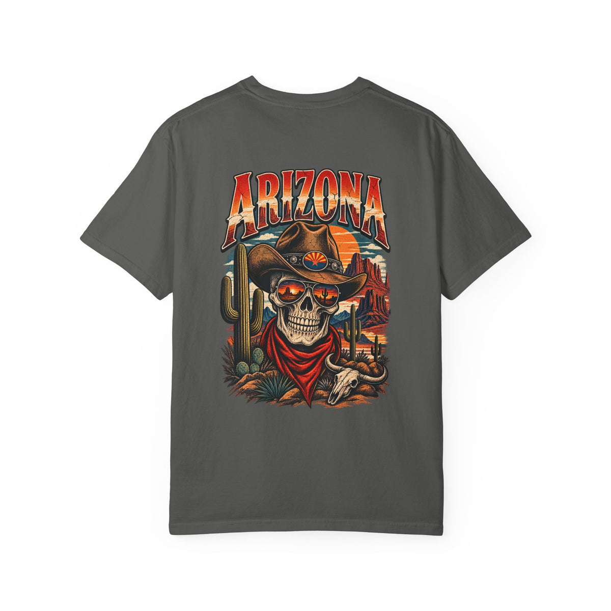 Arizona Skull Desert Unisex Comfort Color 1717 Streetwear Graphic Tee