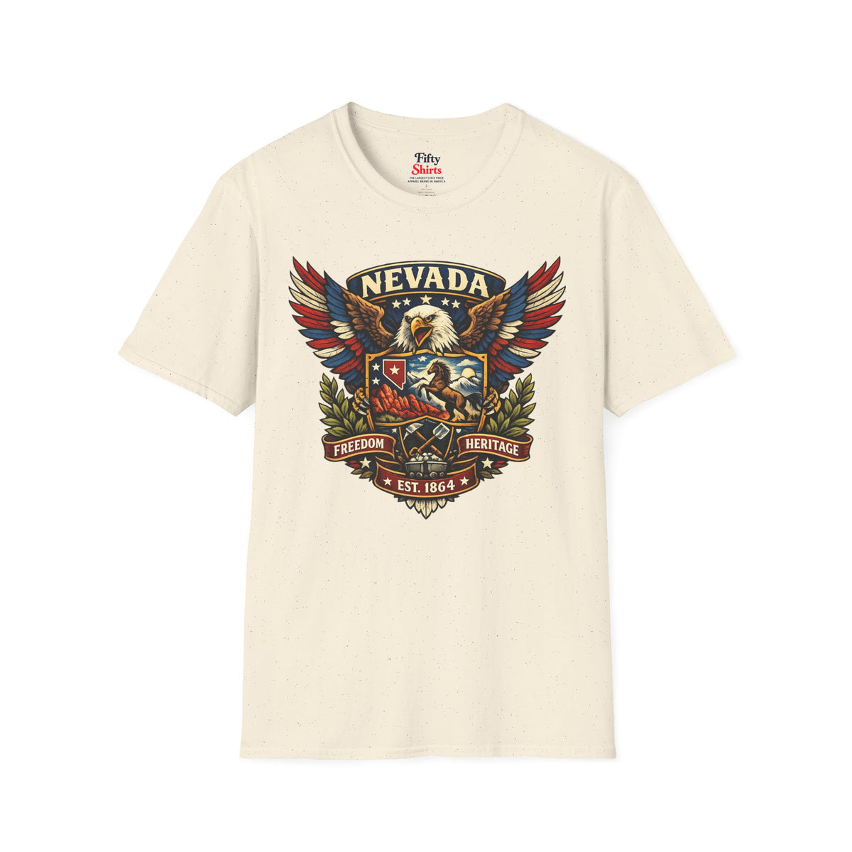 Nevada Americana Eagle Unisex Softstyle T Shirt State Pride Graphic Tee Collections FS03