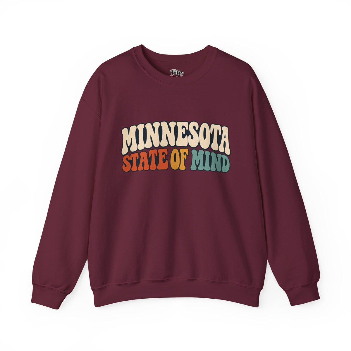 Minnesota State of Mind Unisex Crewneck Sweatshirt State Name Graphic