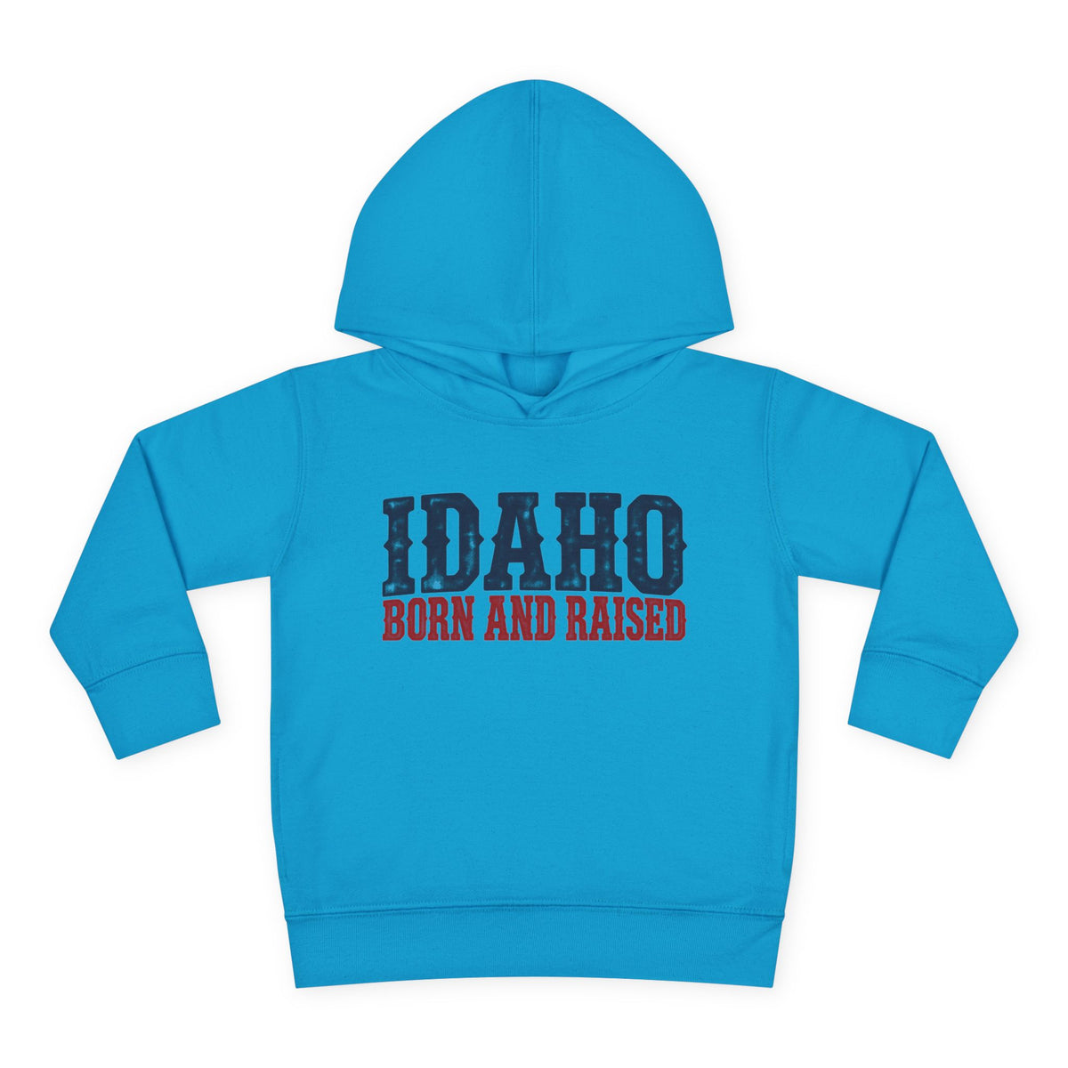 Idaho Born and Raised Rugged Western Unisex Toddler Pullover Fleece Hoodie