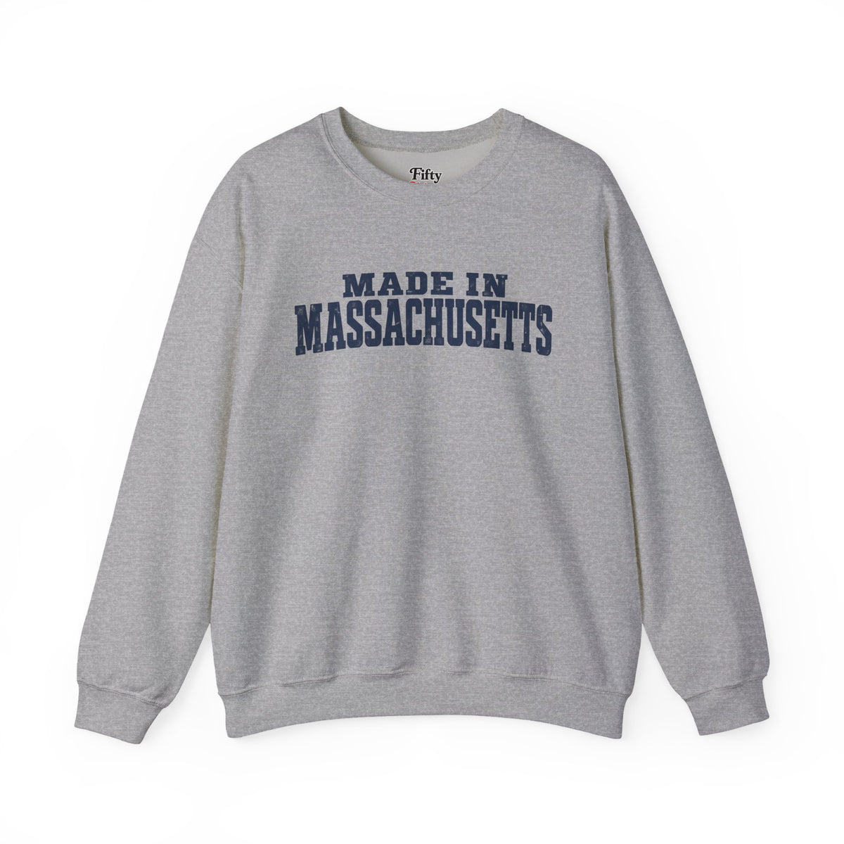 Made in Massachusetts Unisex Crewneck Sweatshirt State Name Graphic