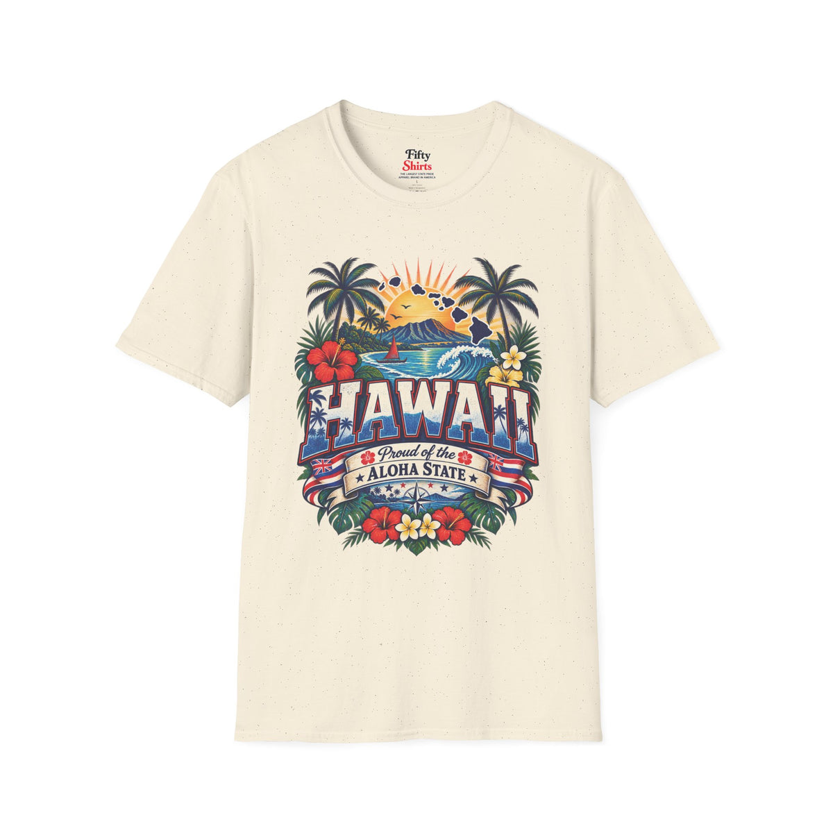 Hawaii State Pride Unisex Softstyle T Shirt State Pride Graphic Tee Collections FS03