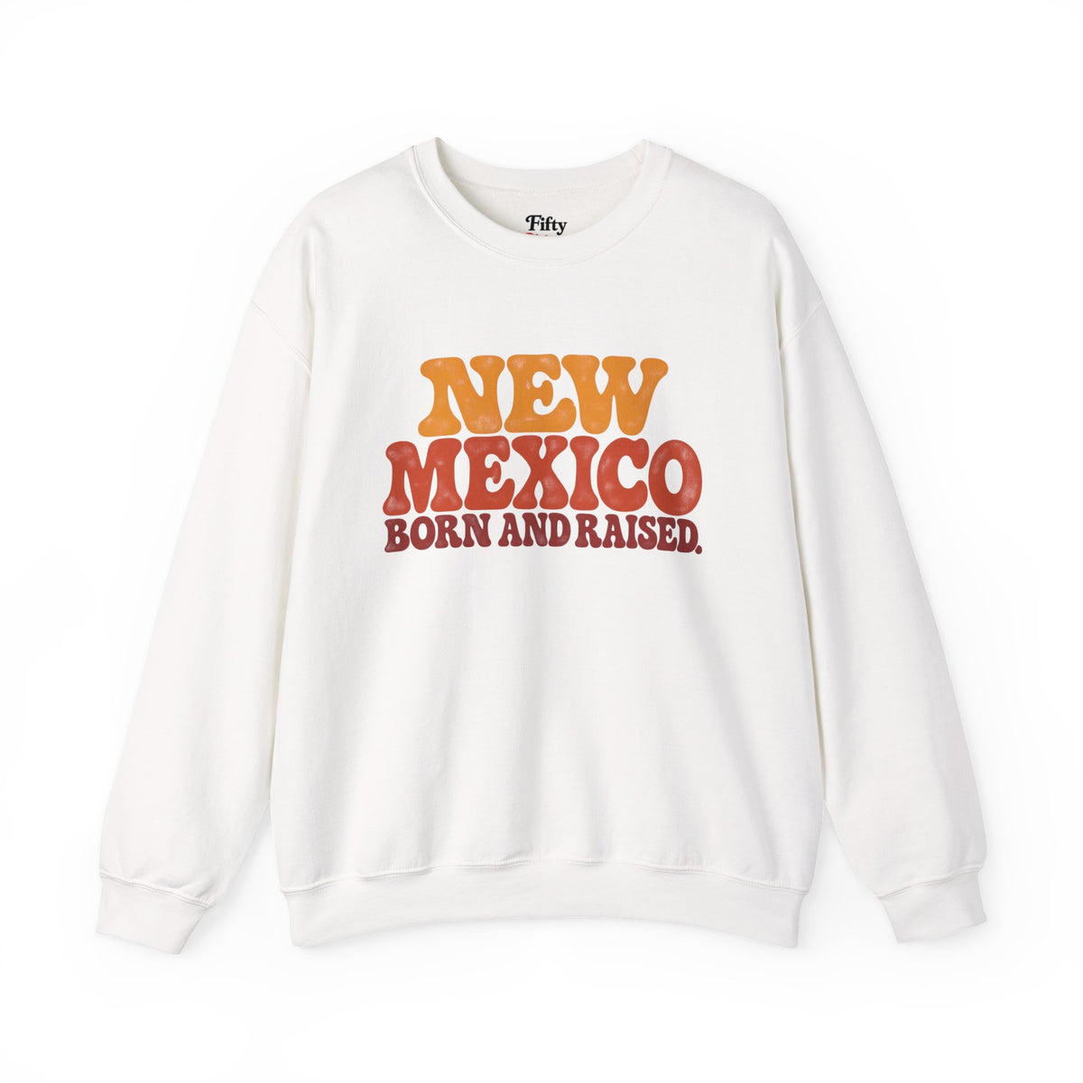 New Mexico Born and Raised 1970s Retro Unisex Sweatshirt Graphic
