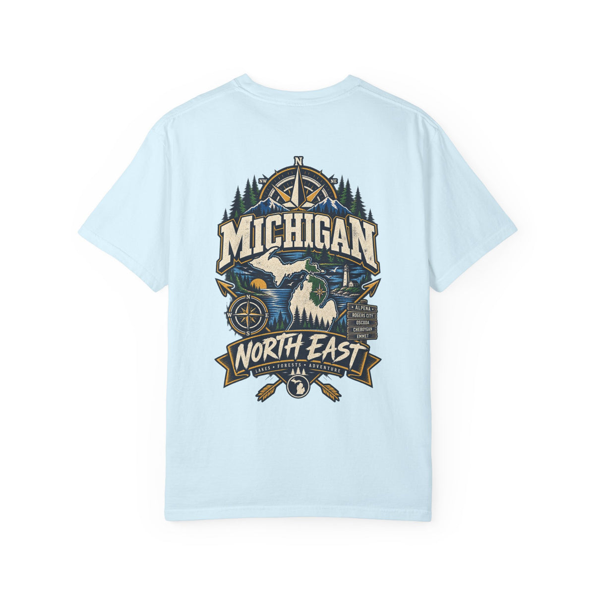 Michigan North East Unisex Comfort Color 1717 Streetwear Graphic Tee