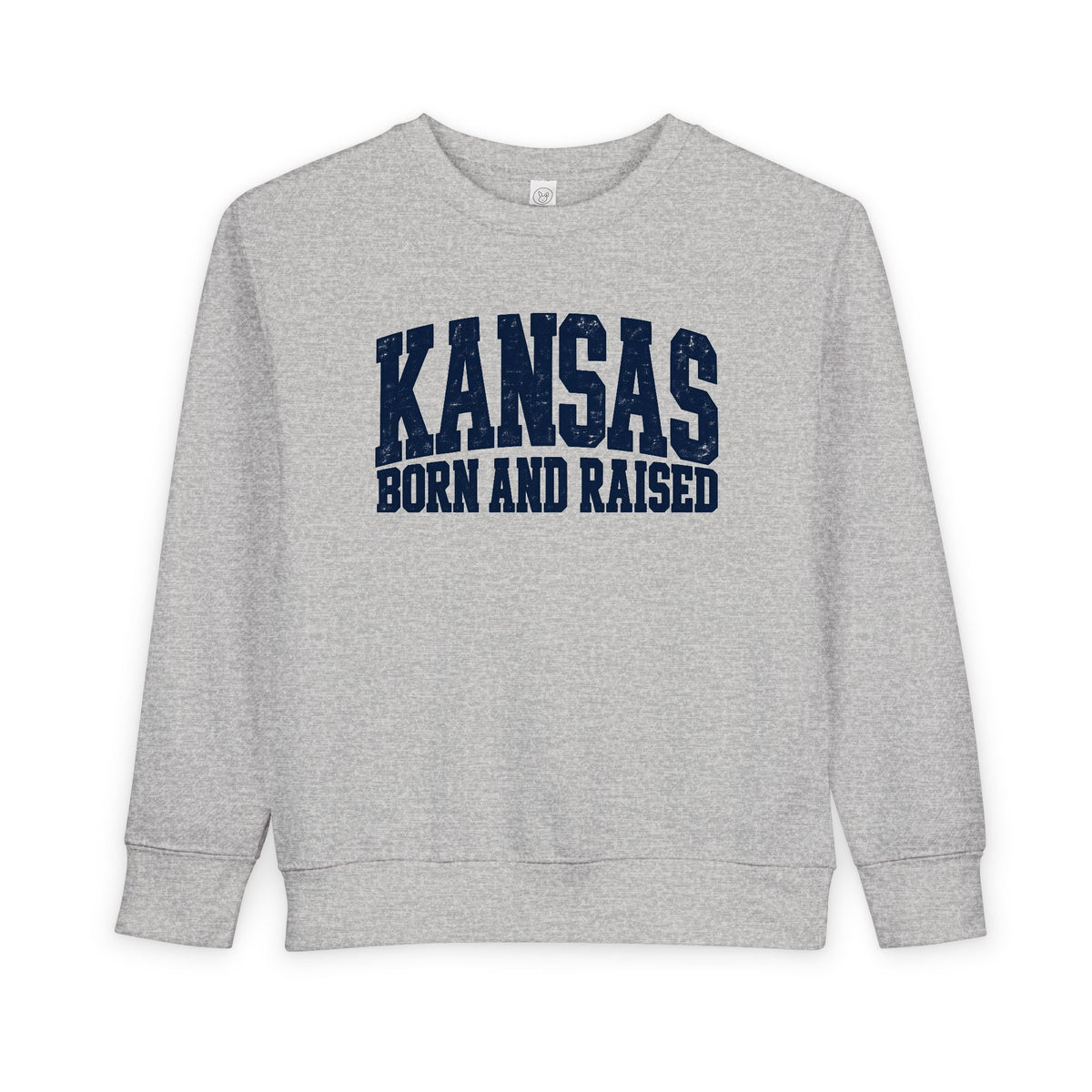 Kansas Born and Raised Bold Athletic Unisex Toddler Sweatshirt