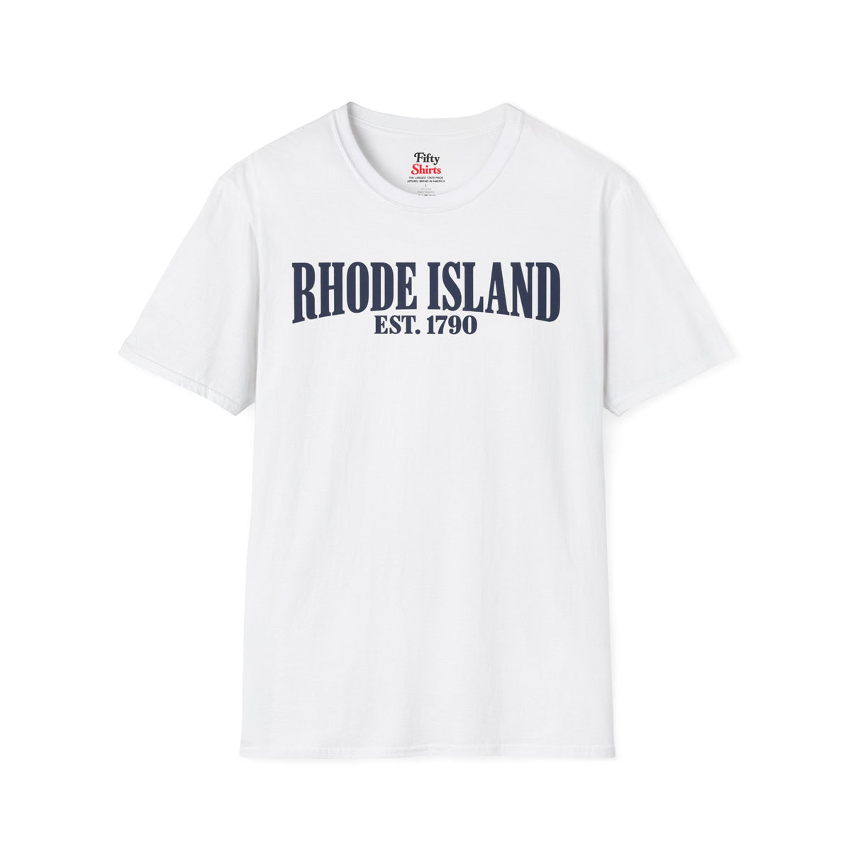 Rhode Island EST 1790 Unisex Softstyle T Shirt State Name Graphic Tee