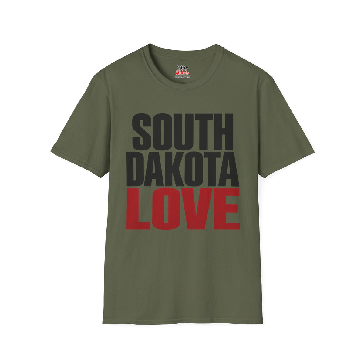 South Dakota Love Unisex Softstyle T Shirt State Name Graphic Tee