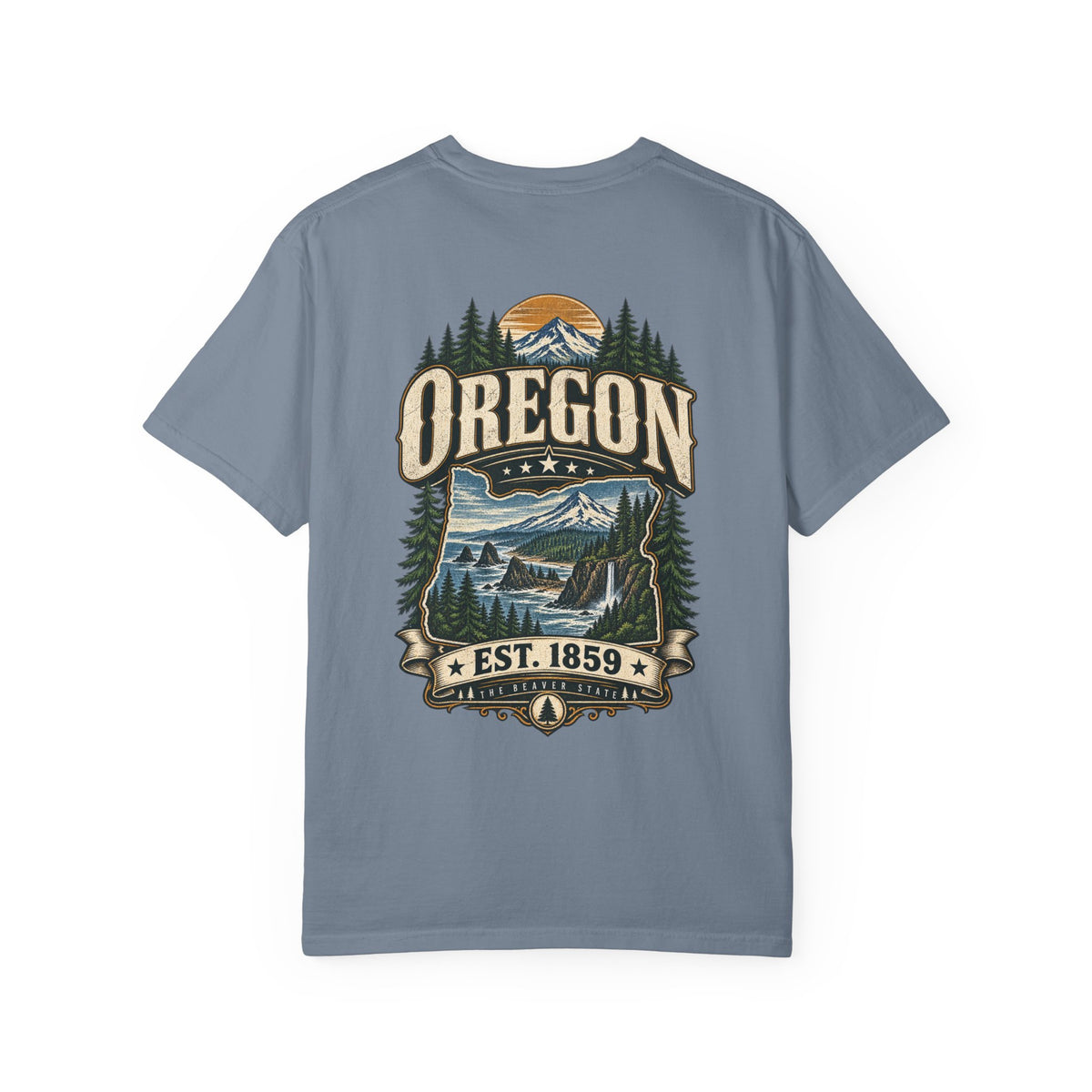 Oregon Established 1859 Unisex Comfort Color 1717 Streetwear Graphic Tee