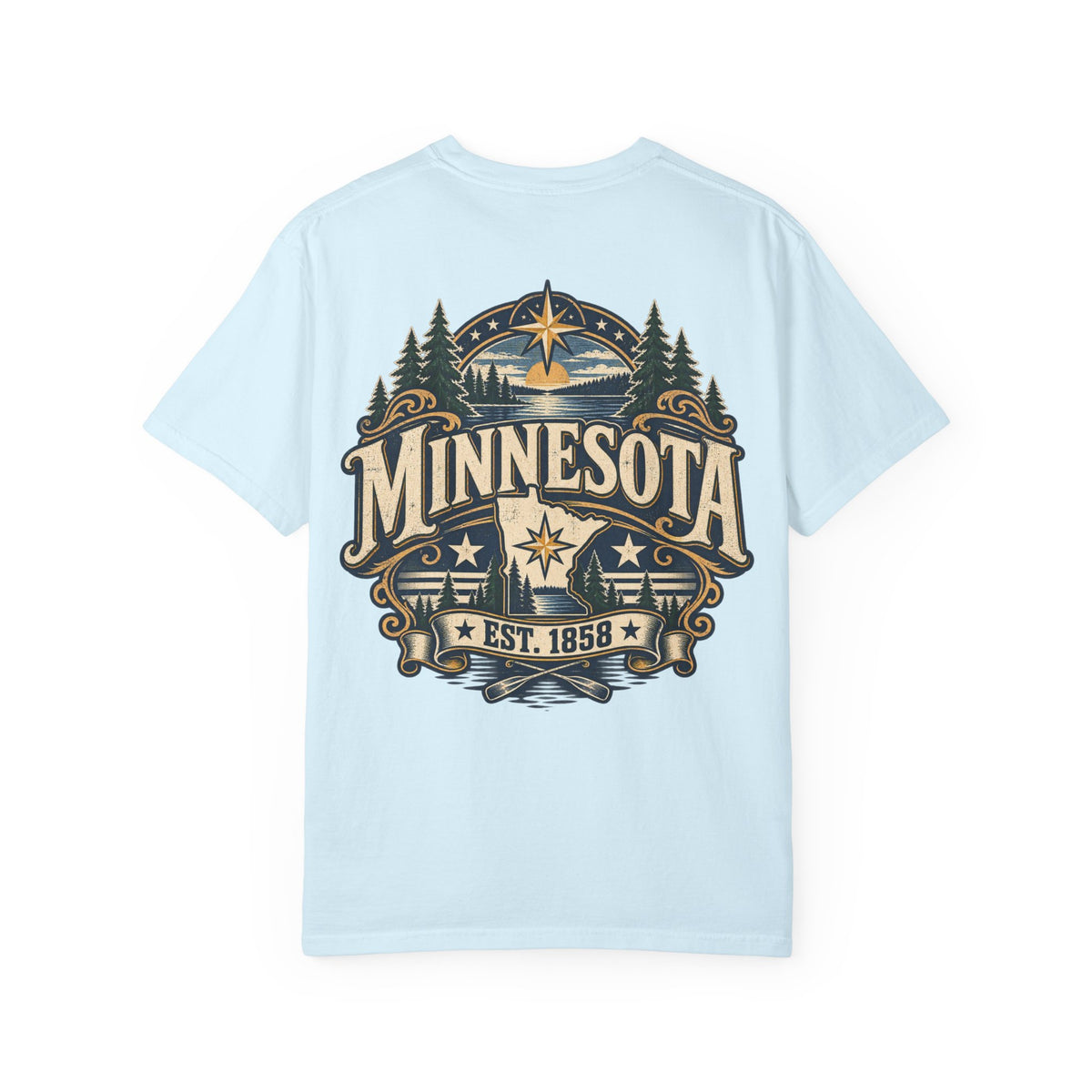 Minnesota Established 1858 Unisex Comfort Color 1717 Streetwear Graphic Tee