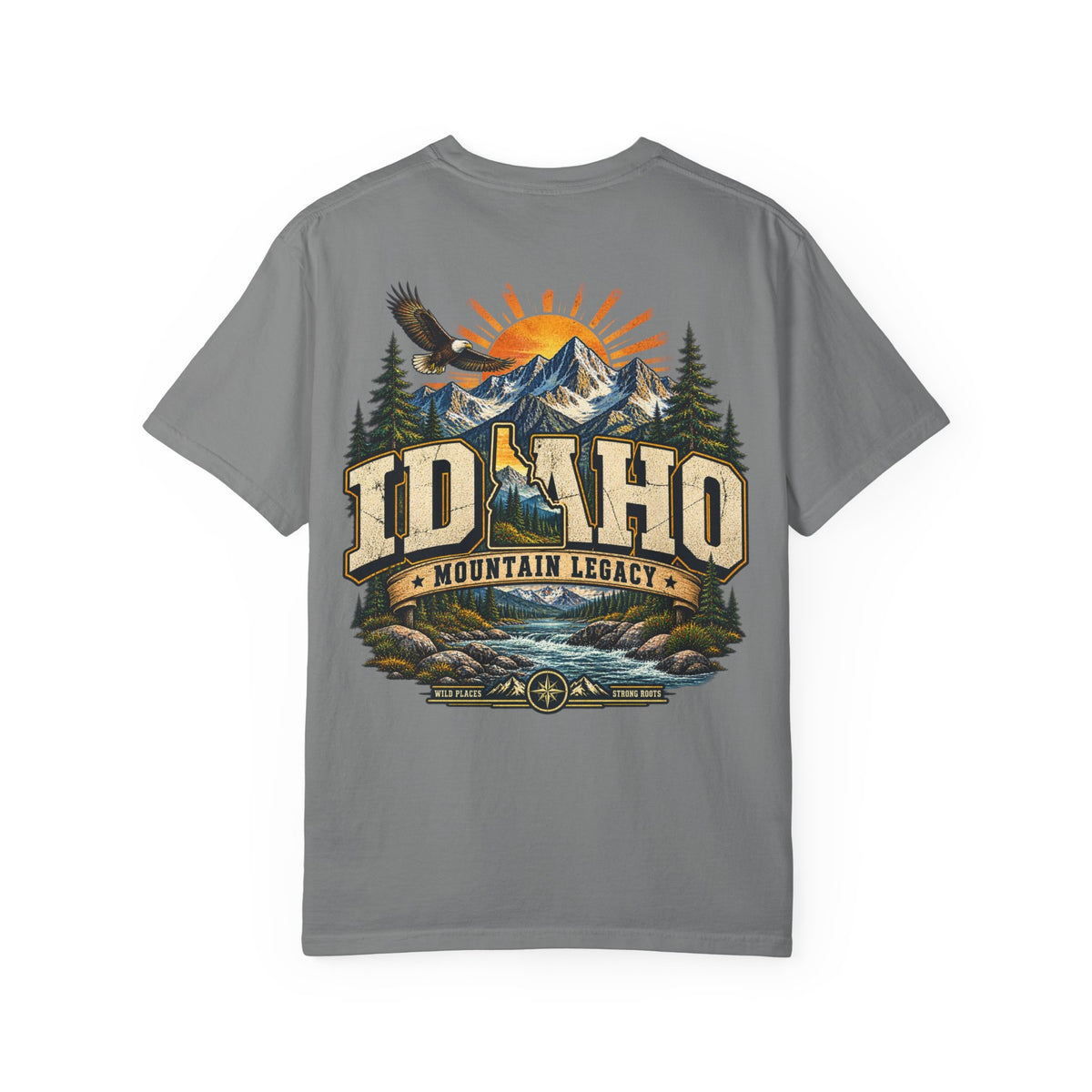 Idaho Mountain Legacy Unisex Comfort Color 1717 Streetwear Graphic Tee