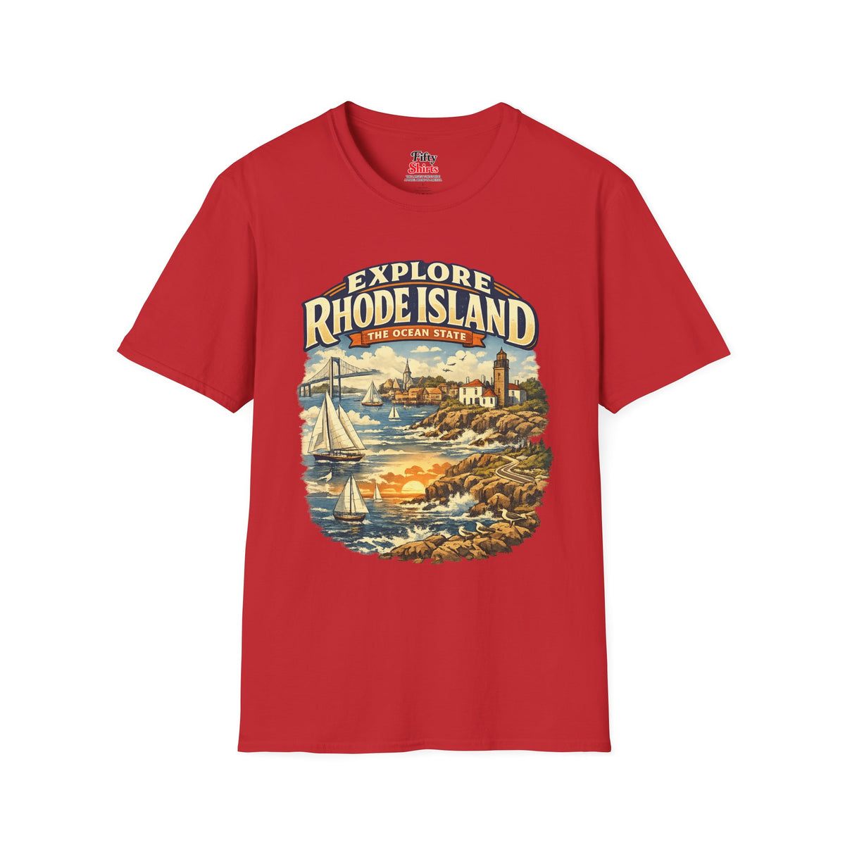 Rhode Island Explore Rhode Island Unisex Softstyle T Shirt State Pride Graphic Tee Collections FS03