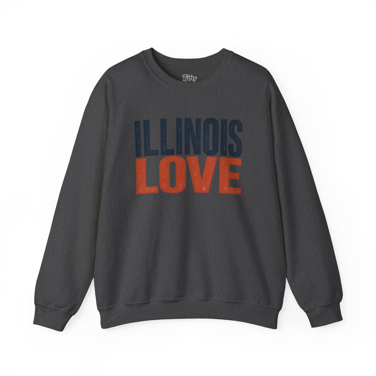 Illinois Love Unisex Crewneck Sweatshirt State Name Graphic