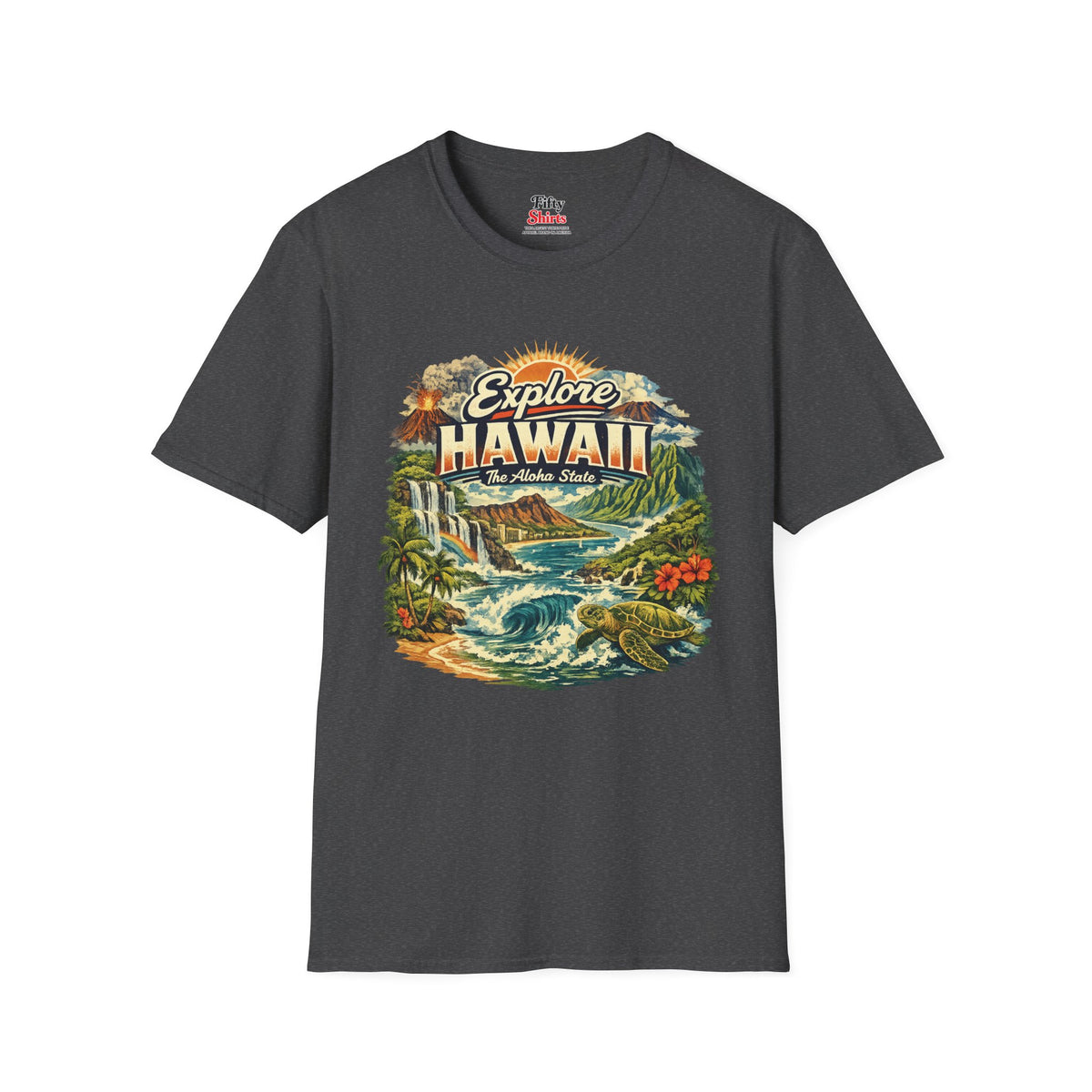 Explore Hawaii Unisex Softstyle T Shirt State Pride Graphic Tee Collections FS03