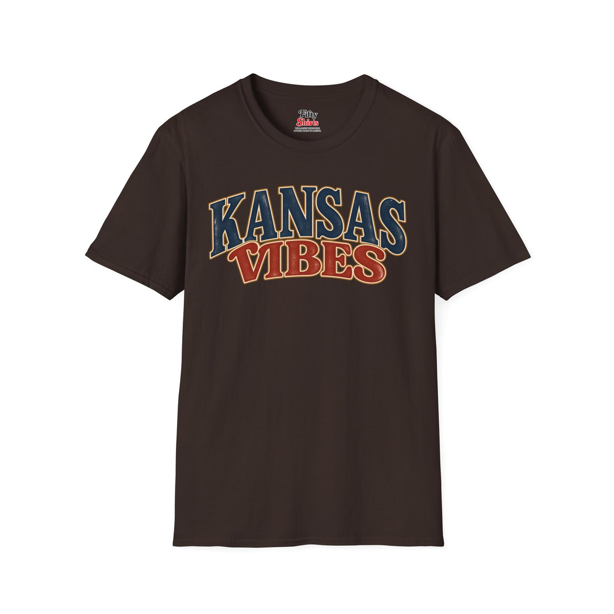 Kansas Vibes Unisex Softstyle T Shirt State Name Graphic Tee