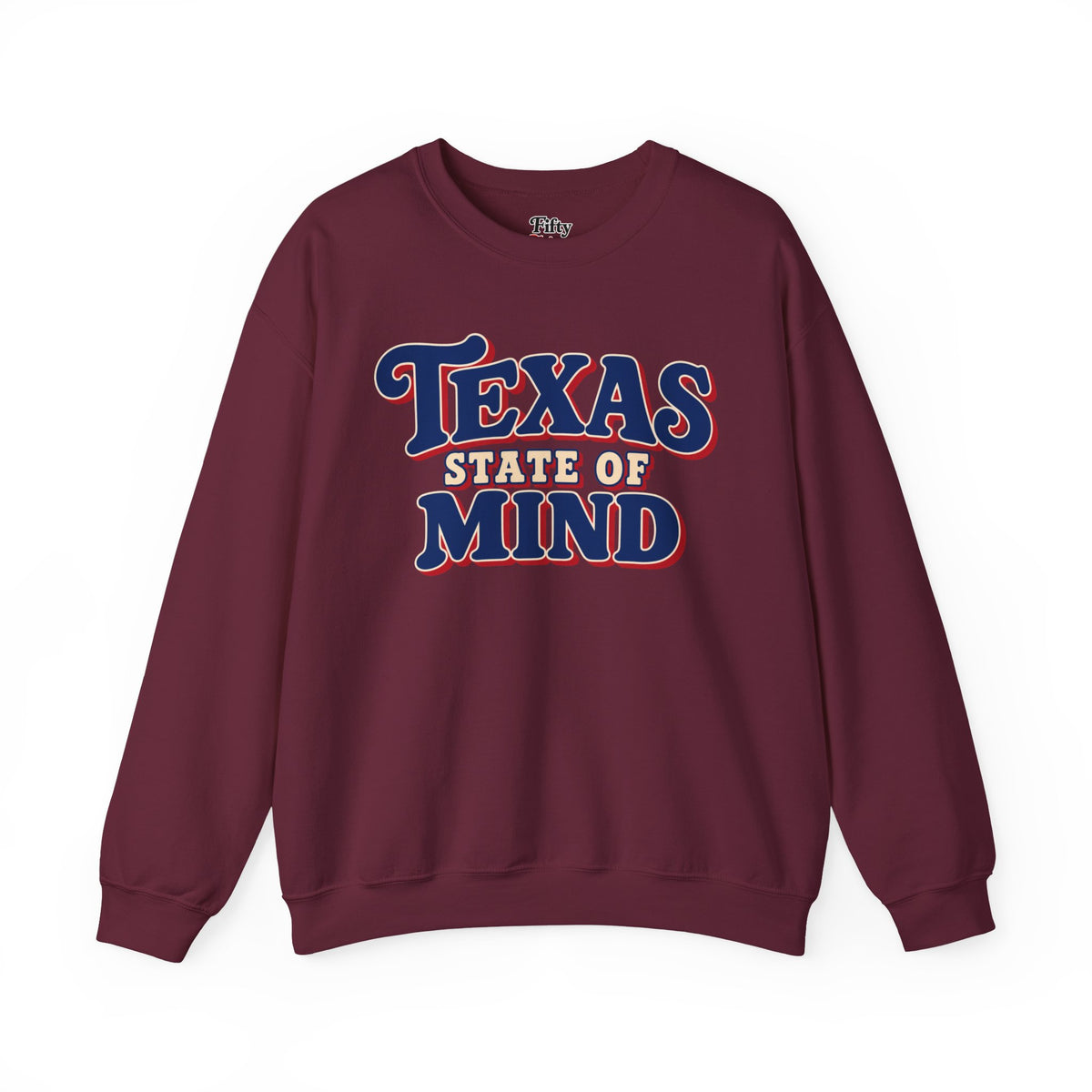 Texas State Of Mind Unisex Crewneck Sweatshirt State Name Graphic