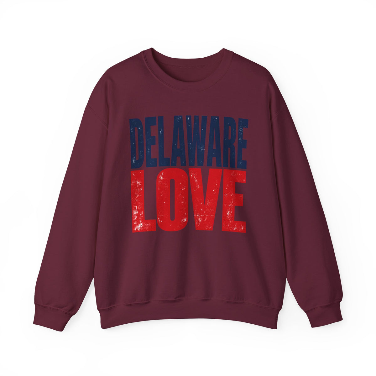 Delaware Love Unisex Crewneck Sweatshirt State Name Graphic