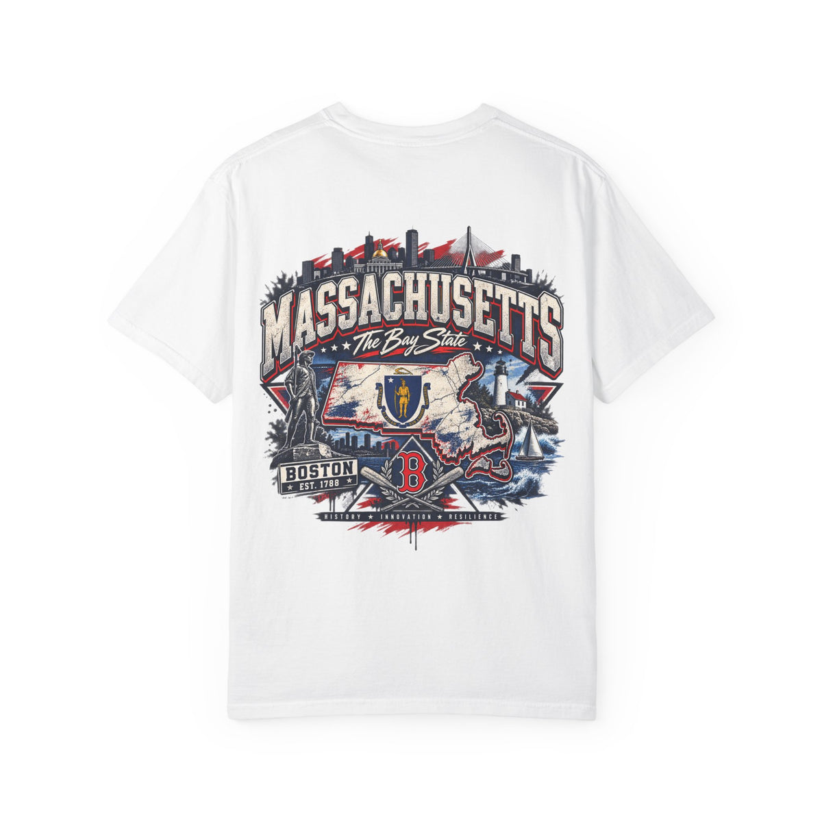 Massachusetts Street Legacy Unisex Comfort Color 1717 Streetwear Graphic Tee