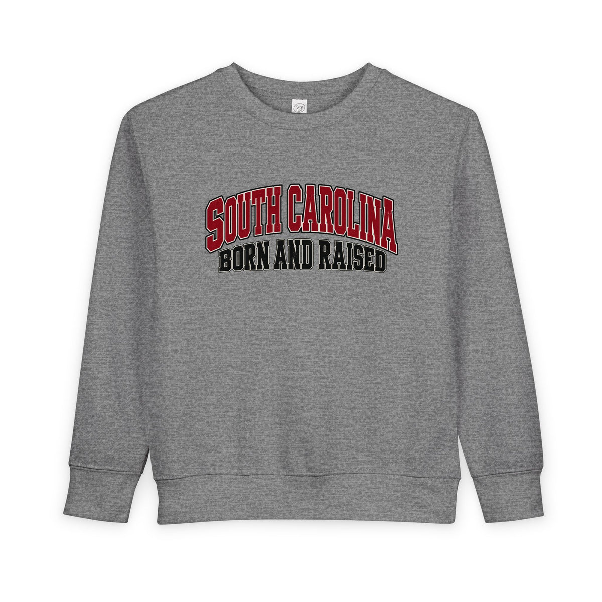South Carolina Born and Raised Old-School Athletic Unisex Toddler Sweatshirt