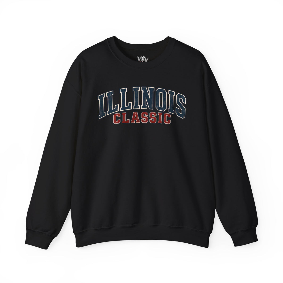 Illinois Classic Unisex Crewneck Sweatshirt State Name Graphic