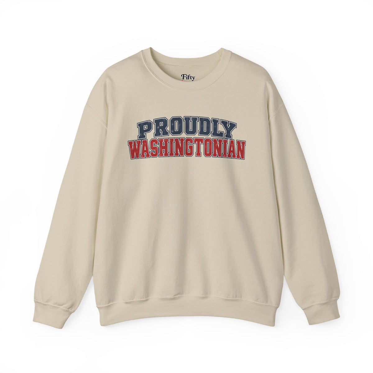 Proudly Washingtonian DC Unisex Crewneck Sweatshirt State Name Graphic