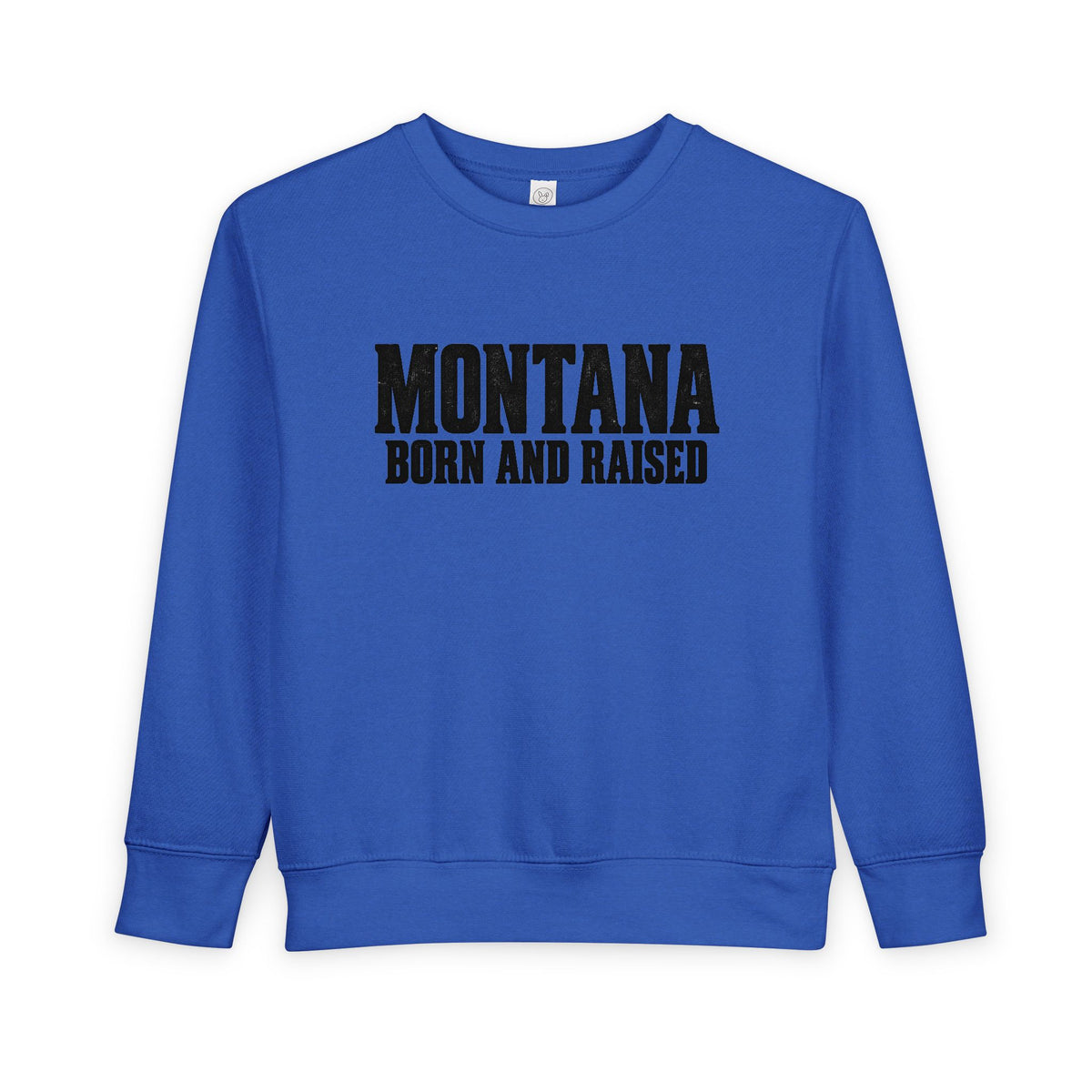 Montana Born and Raised Modern Western Streetwear Unisex Toddler Sweatshirt Graphic