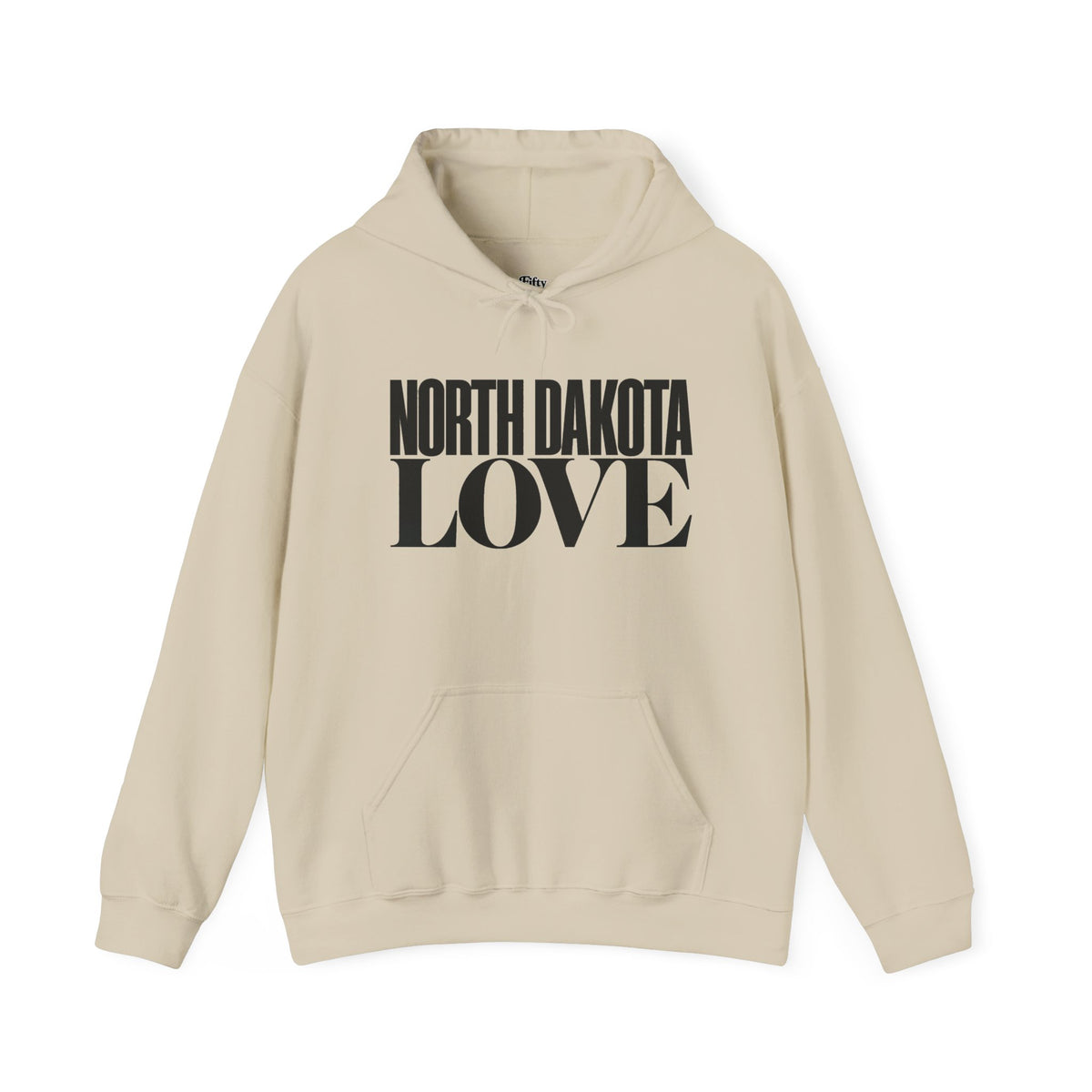 North Dakota Love Unisex Hoodie State Name Graphic