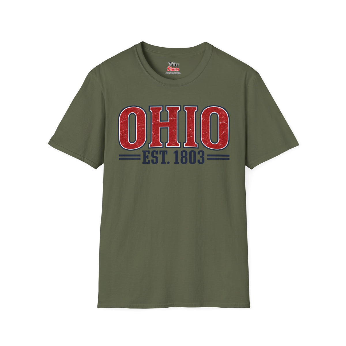 Ohio Est.1803 Unisex Softstyle T Shirt State Name Graphic Tee