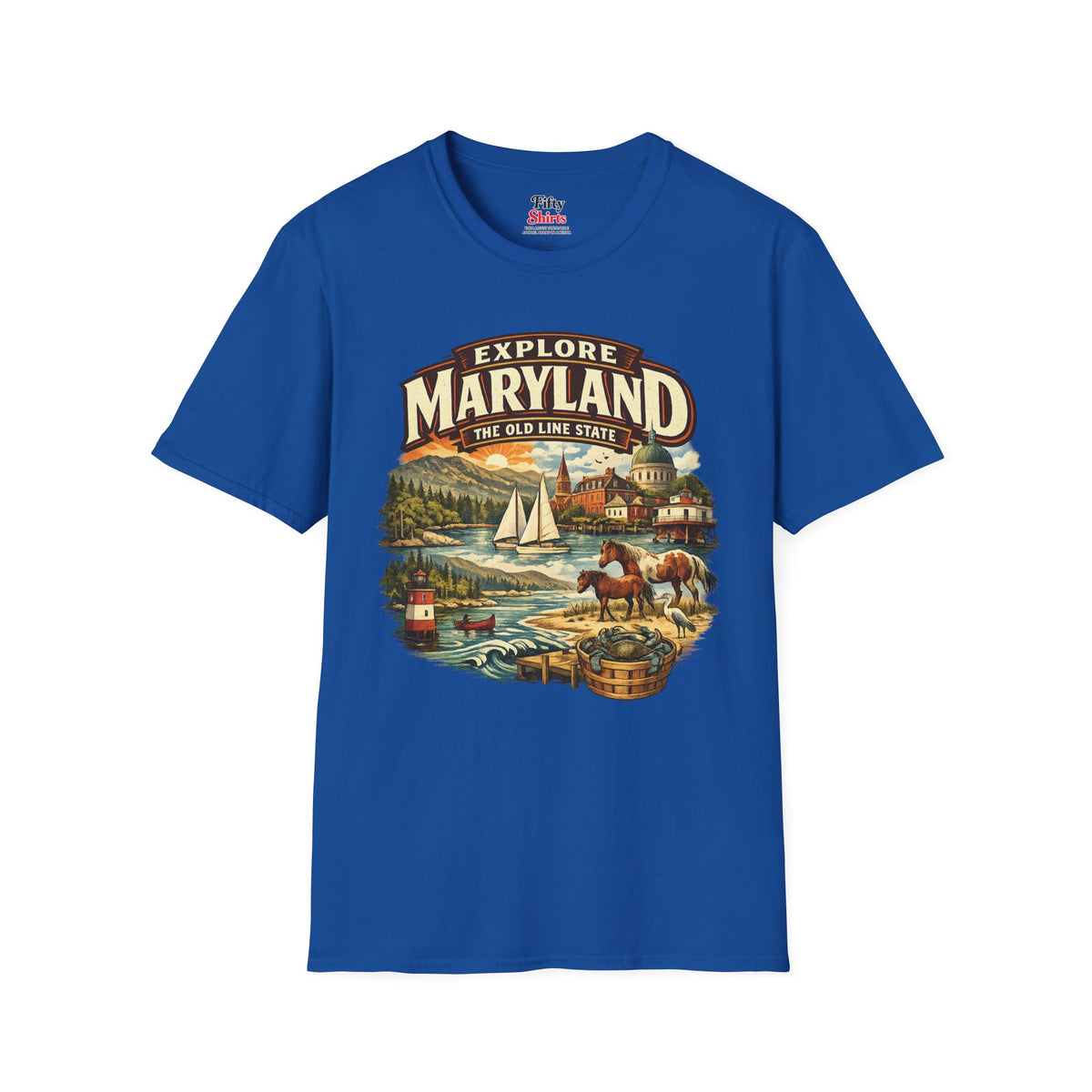 Explore Maryland Unisex Softstyle T Shirt State Pride Graphic Tee Collections FS03