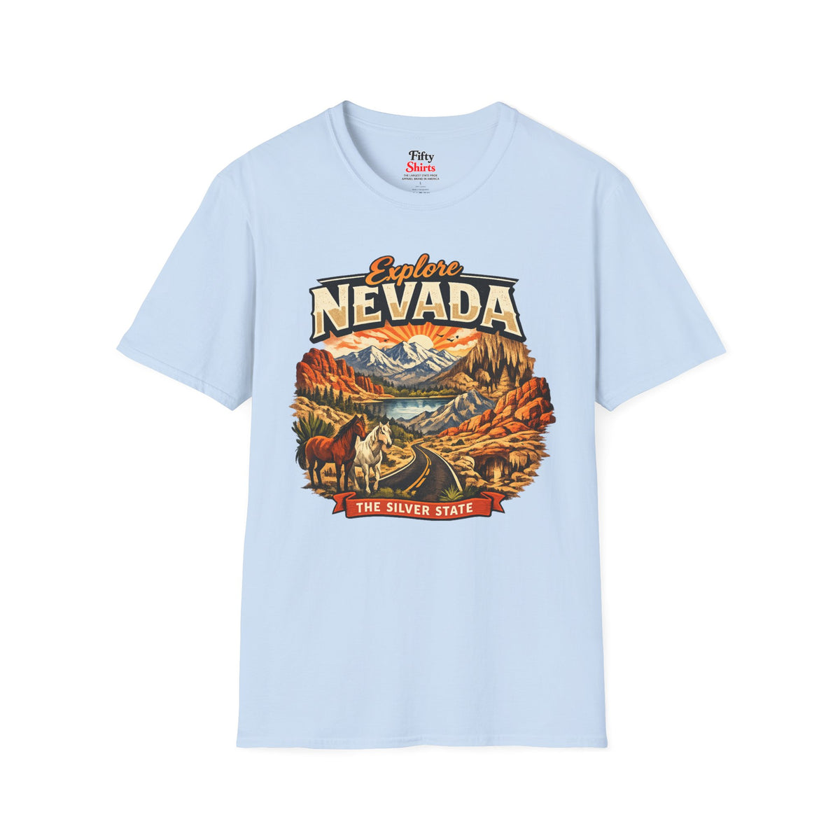 Explore Nevada Unisex Softstyle T Shirt State Pride Graphic Tee Collections FS03