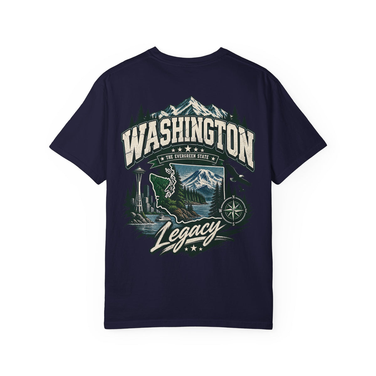 Washington State Legacy Unisex Comfort Color 1717 Streetwear Graphic Tee