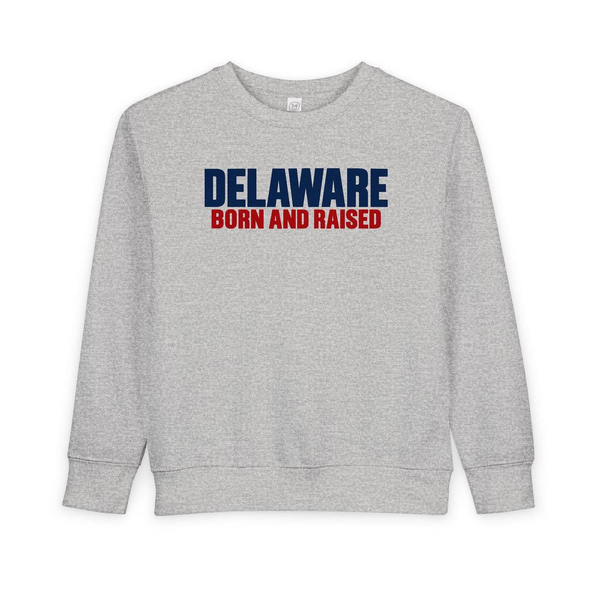 Delaware Born and Raised Minimal Modern Unisex Toddler Sweatshirt