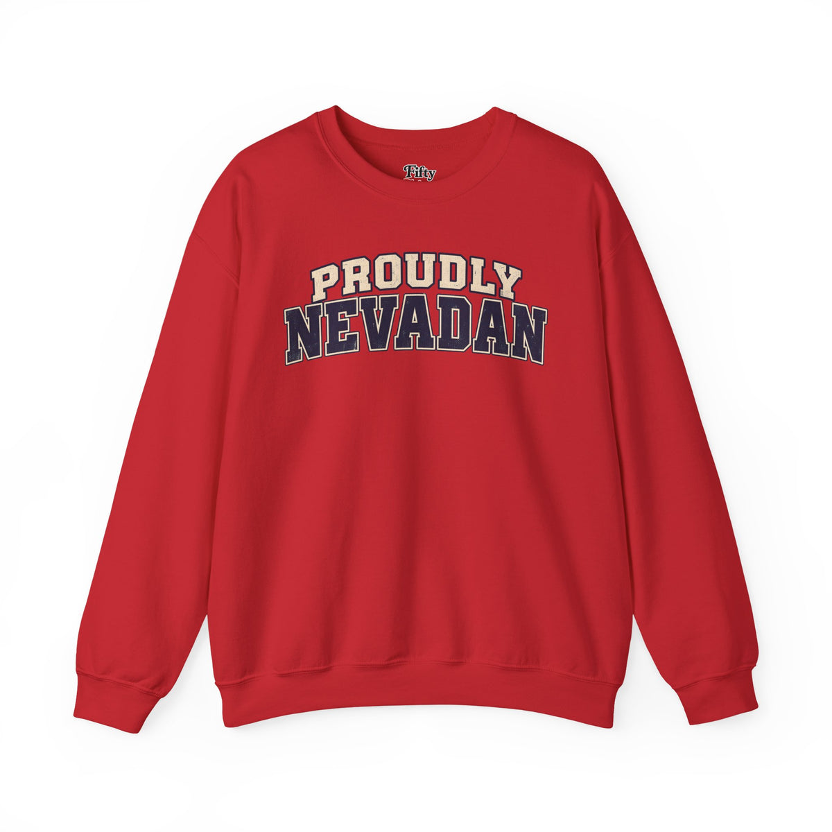 Proudly Nevadan Nevada Unisex Crewneck Sweatshirt State Name Graphic