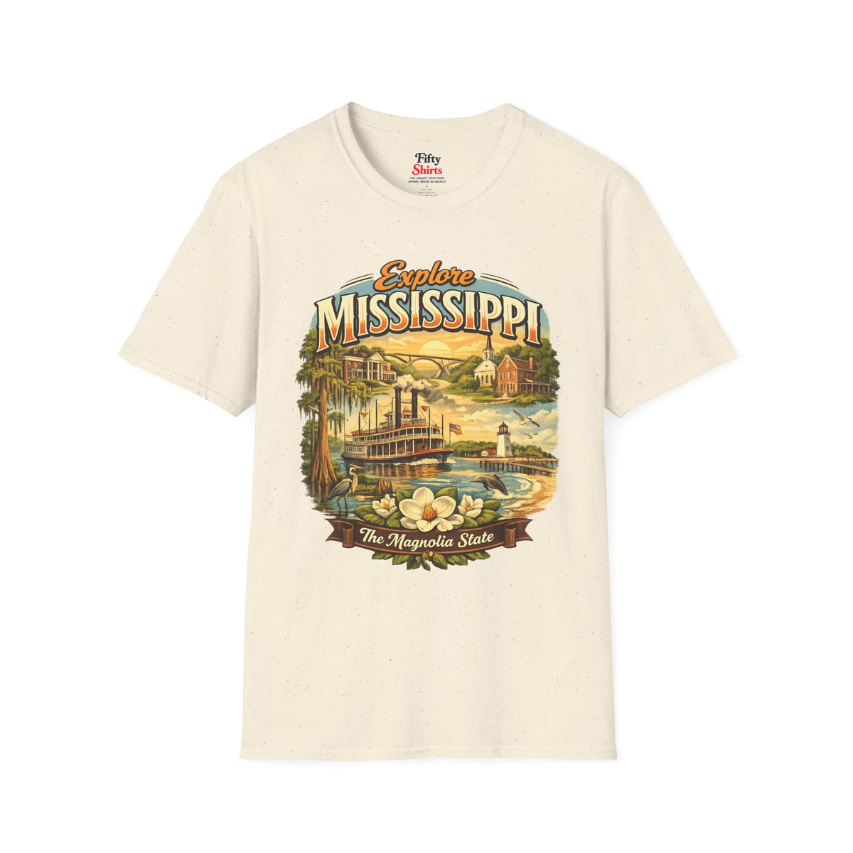 Explore Mississippi Unisex Softstyle T Shirt State Pride Graphic Tee Collections FS03