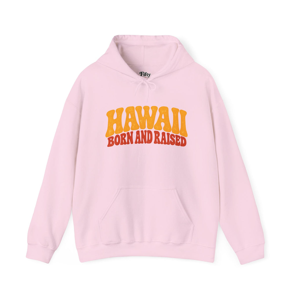 Hawaii Born and Raised Retro 1970s Unisex Hoodie Graphic