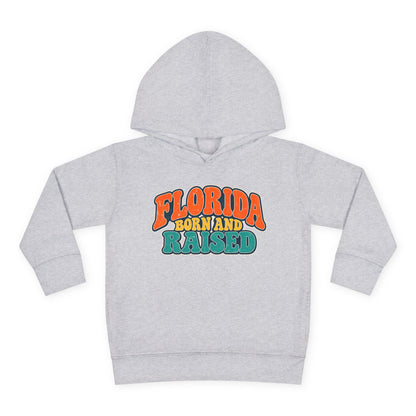 Florida Born and Raised Retro Sunshine State Unisex Toddler Pullover Fleece Hoodie