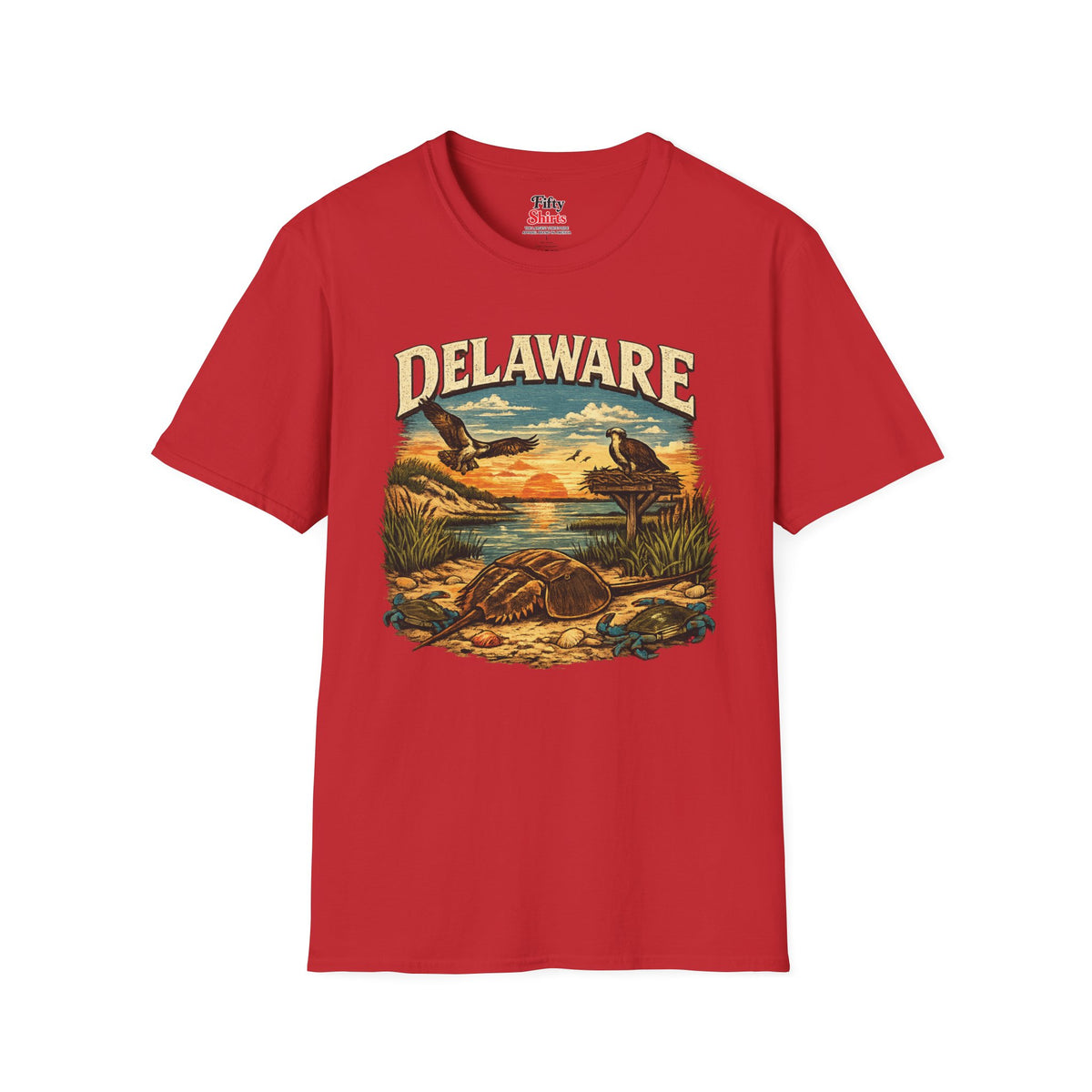 Delaware Wildlife Unisex Softstyle T Shirt State Pride Graphic Tee Collections FS03