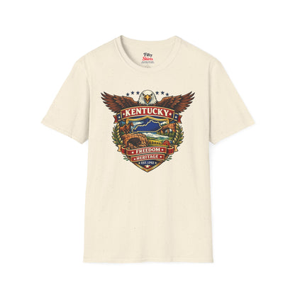 Kentucky Americana Eagle Unisex Softstyle T Shirt State Pride Graphic Tee Collections FS03