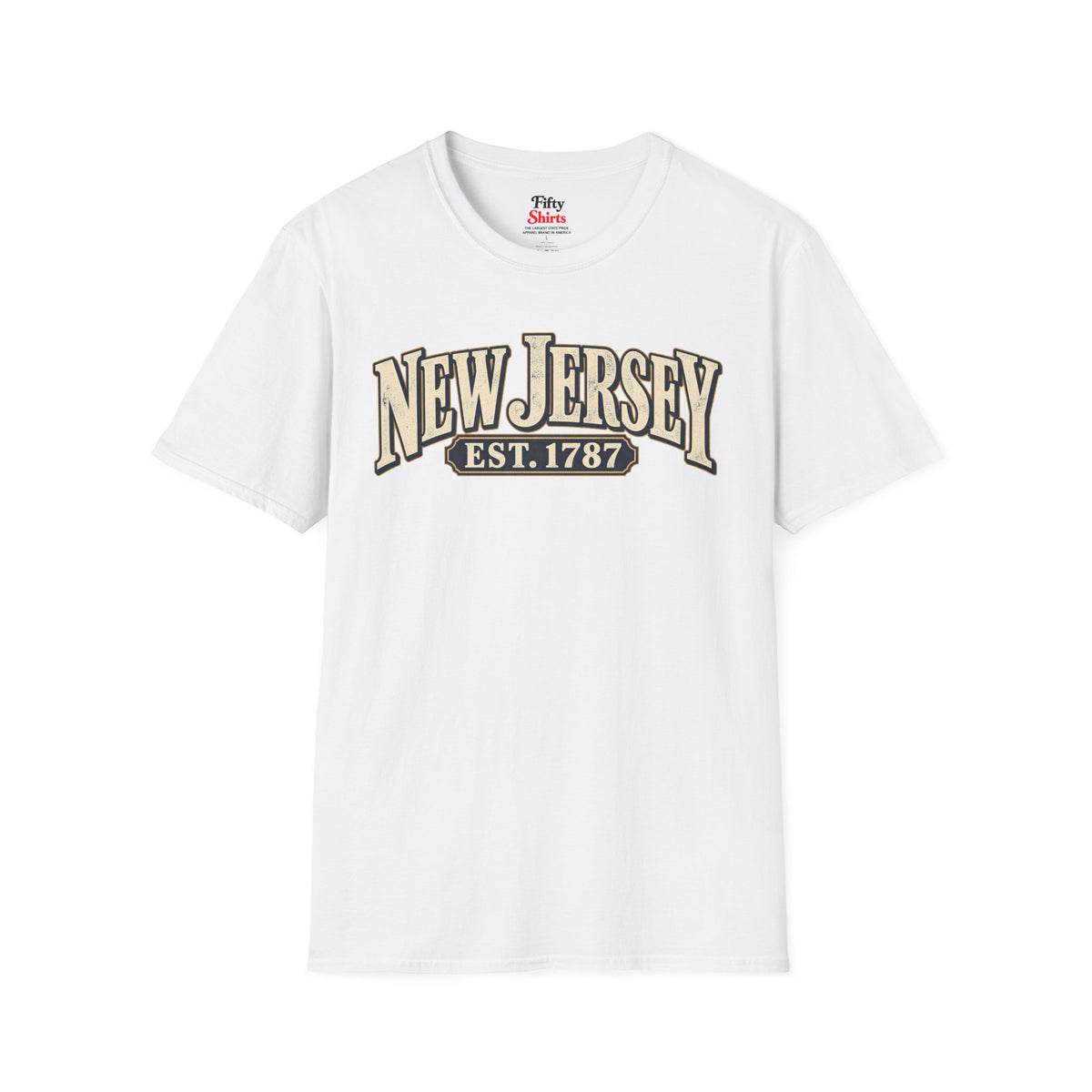 New Jersey Est 1787 Unisex Softstyle T Shirt State Name Graphic Tee