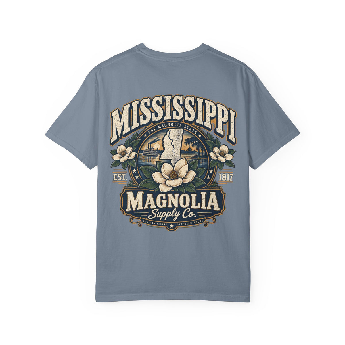 Mississippi Magnolia Supply Co. Unisex Comfort Color 1717 Streetwear Graphic Tee