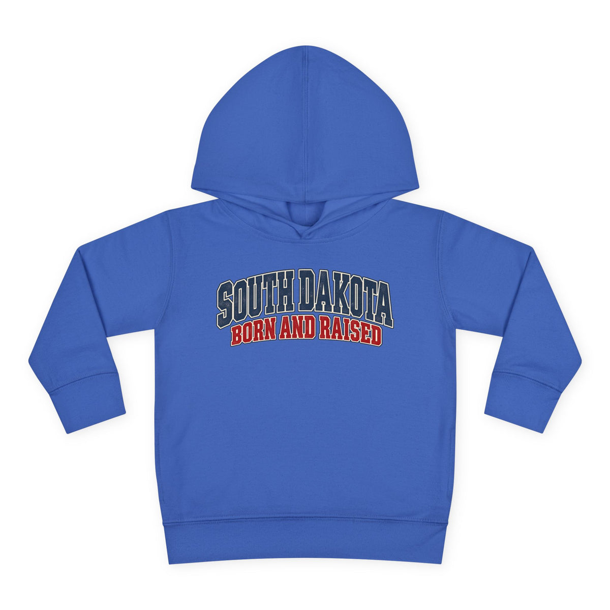 South Dakota Born and Raised Classic Collegiate Unisex Toddler Pullover Fleece Hoodie