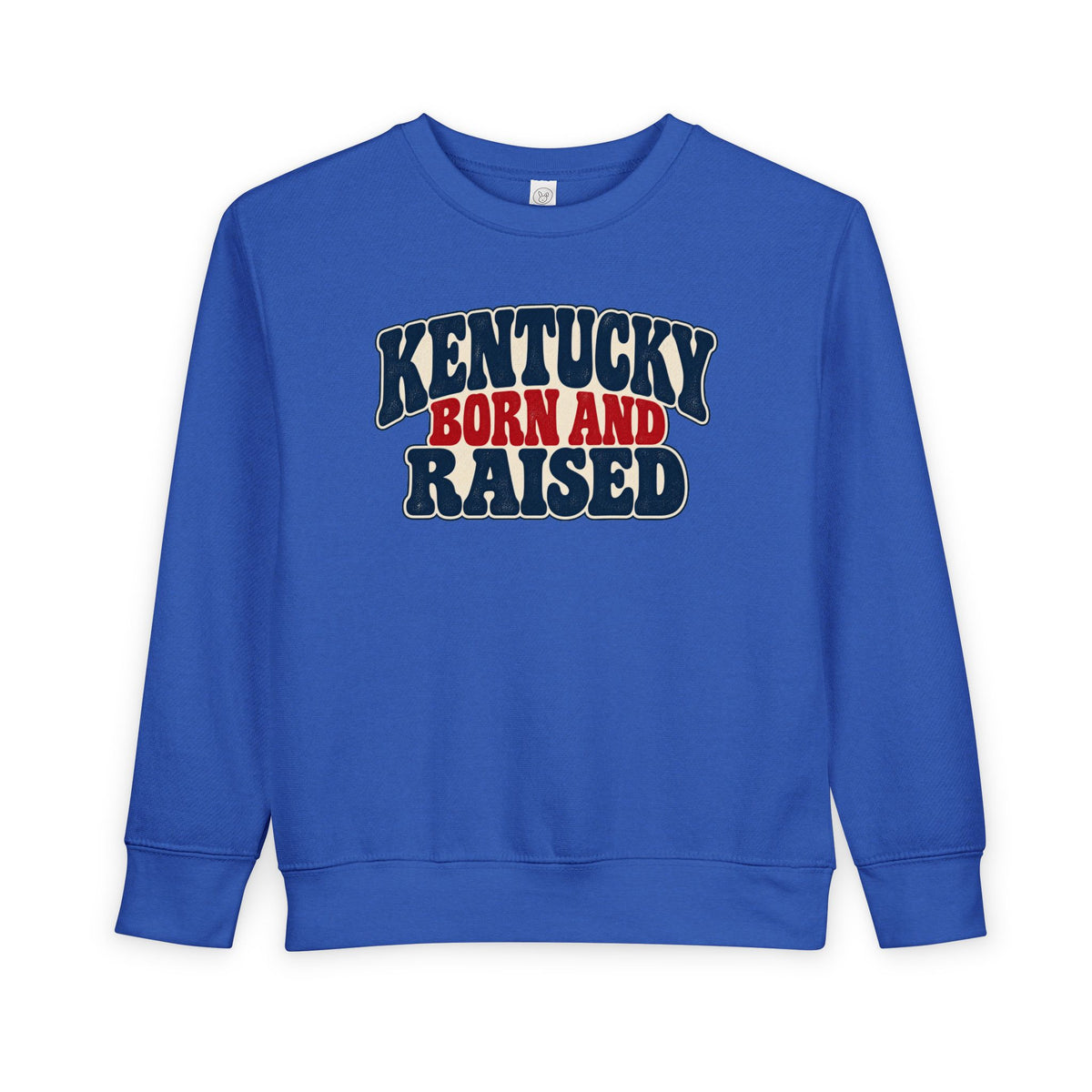 Kentucky Born and Raised Retro 1970s Unisex Toddler Sweatshirt