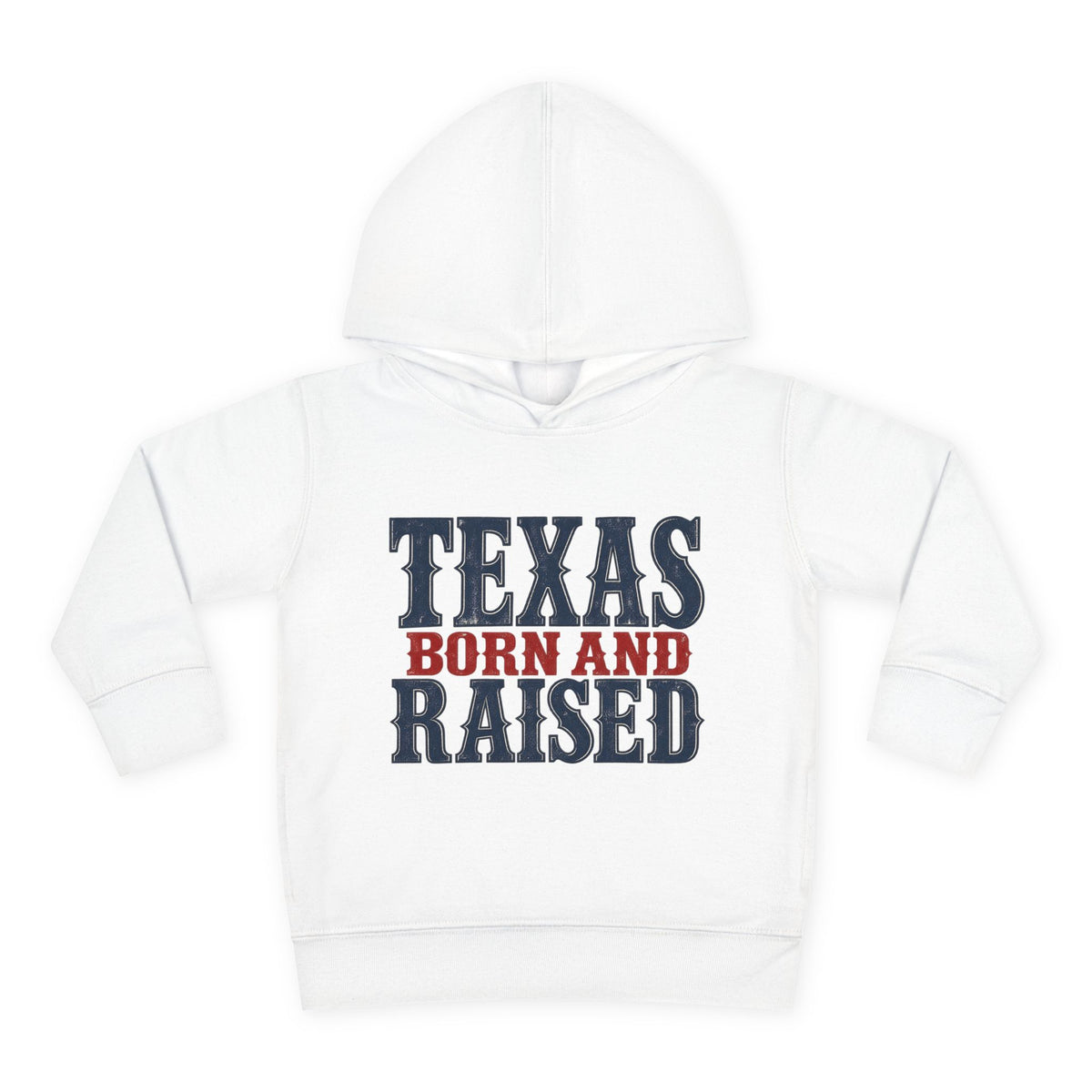 Texas Born and Raised Classic Heritage Unisex Toddler Pullover Fleece Hoodie