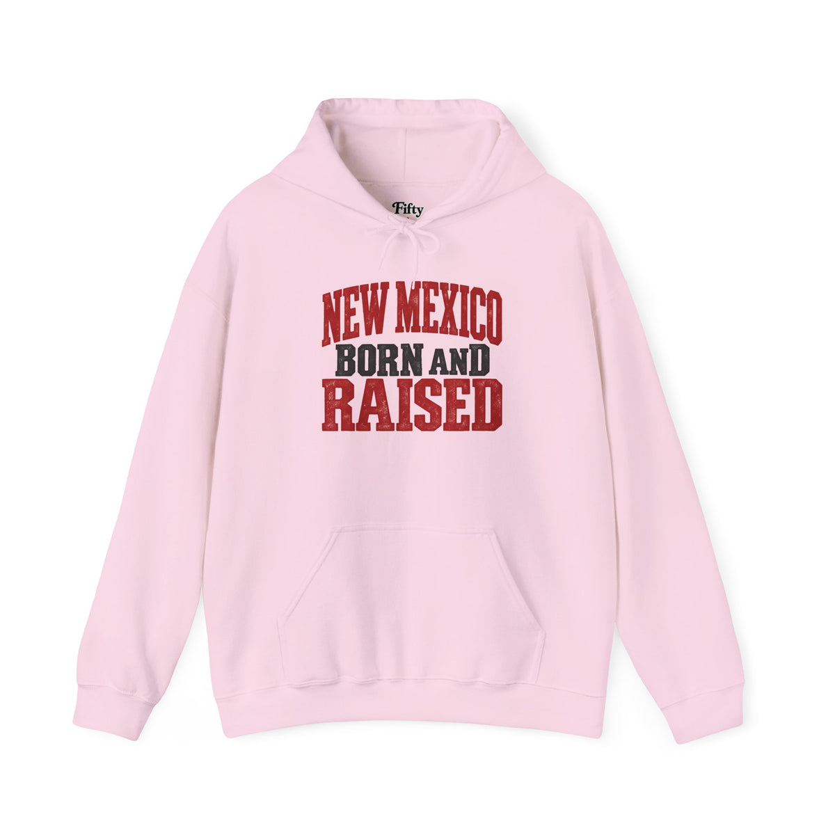 New Mexico Born And Raised Unisex Hoodie State Name Graphic