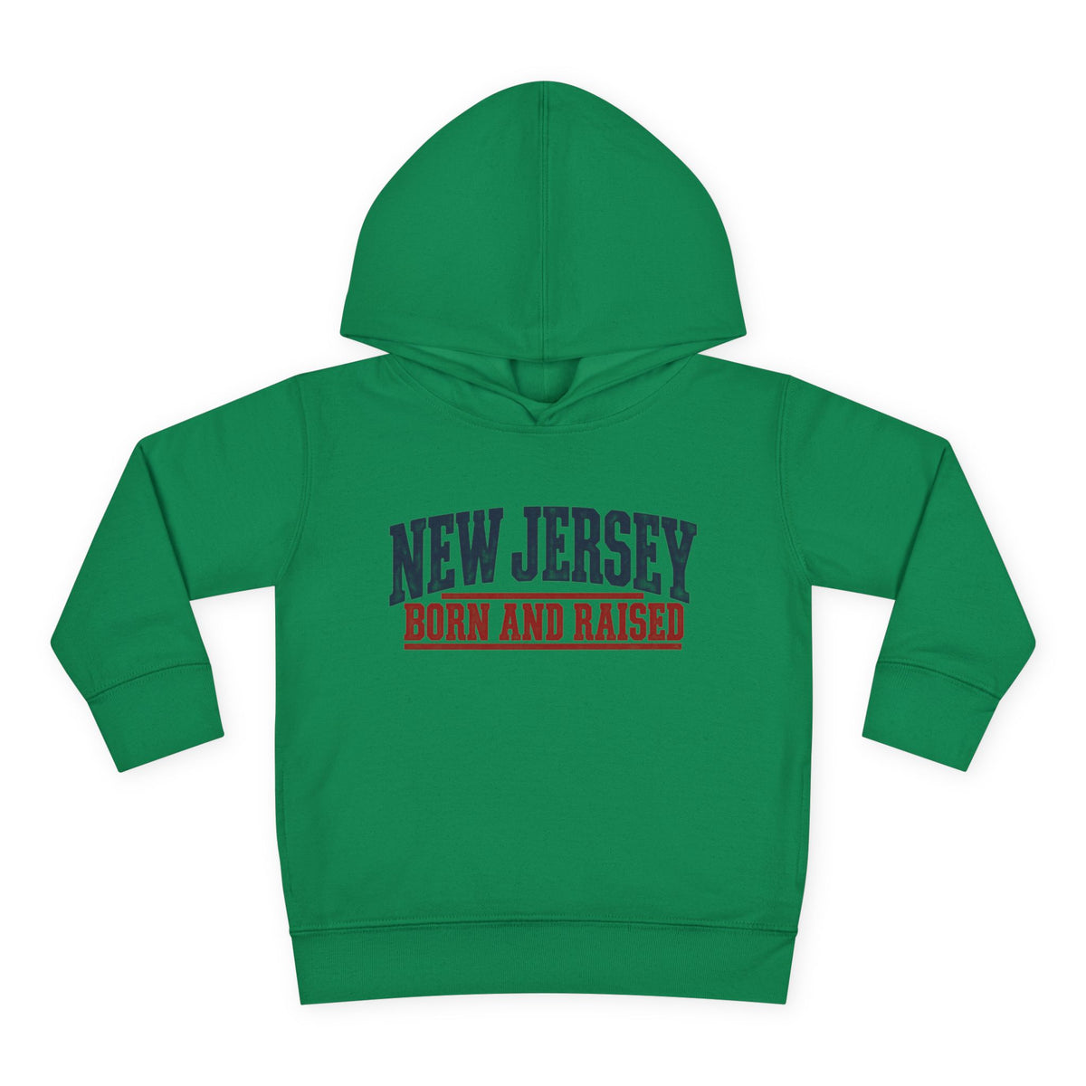 New Jersey Born and Raised Vintage Americana Unisex Toddler Pullover Fleece Hoodie