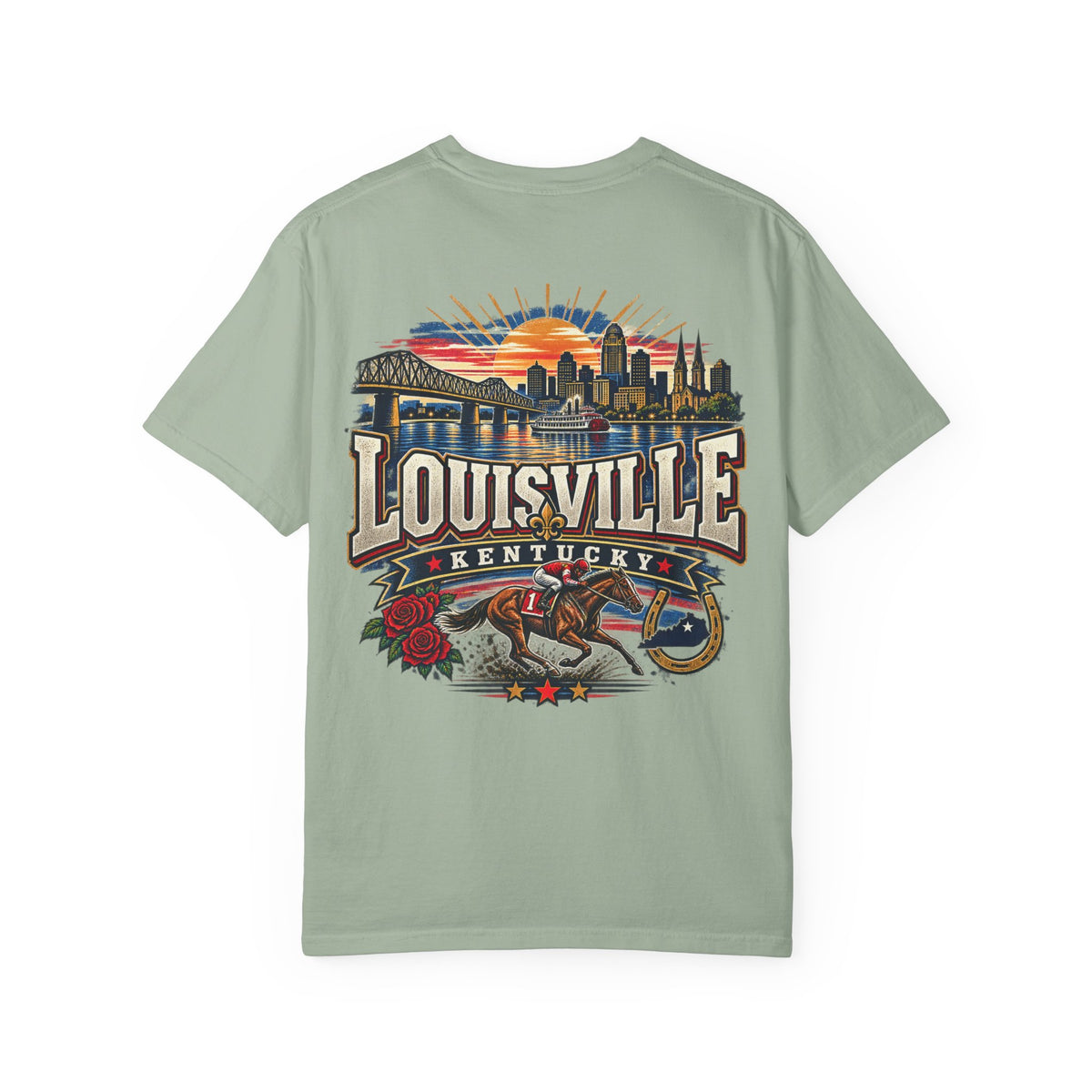 Louisville Kentucky Unisex Comfort Color 1717 Streetwear Graphic Tee