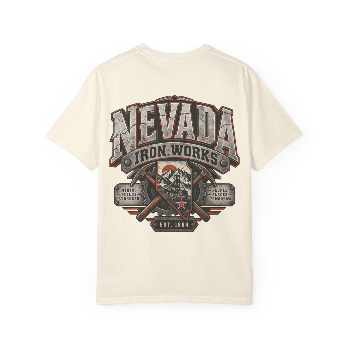 Nevada Iron Works Unisex Comfort Color 1717 Streetwear Graphic Tee