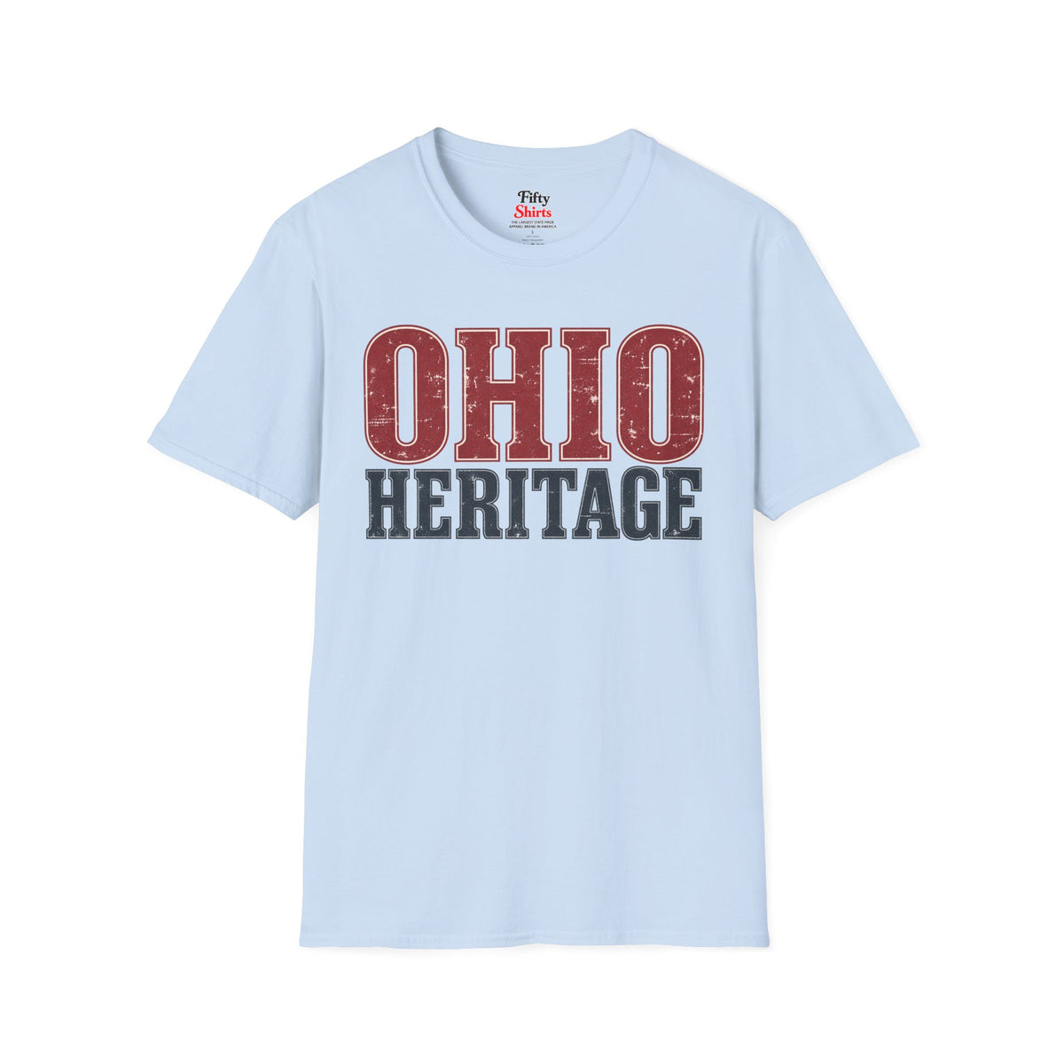 Ohio Heritage Unisex Softstyle T Shirt State Name Graphic Tee