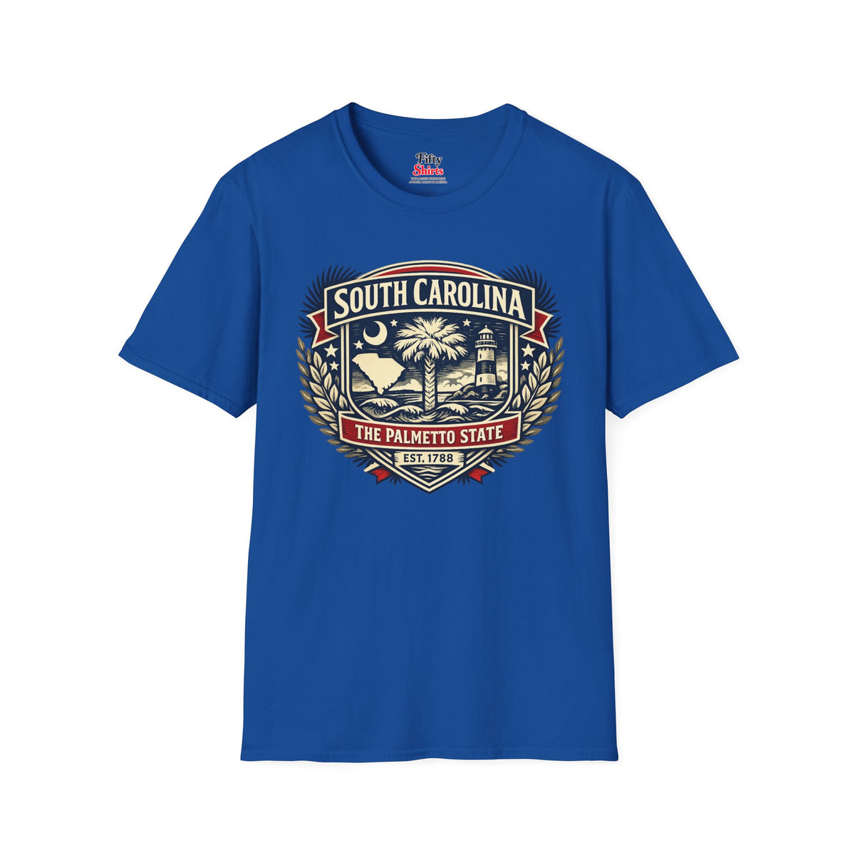 South Carolina Heritage Badge Unisex Softstyle T Shirt State Pride Graphic Tee Collections FS03