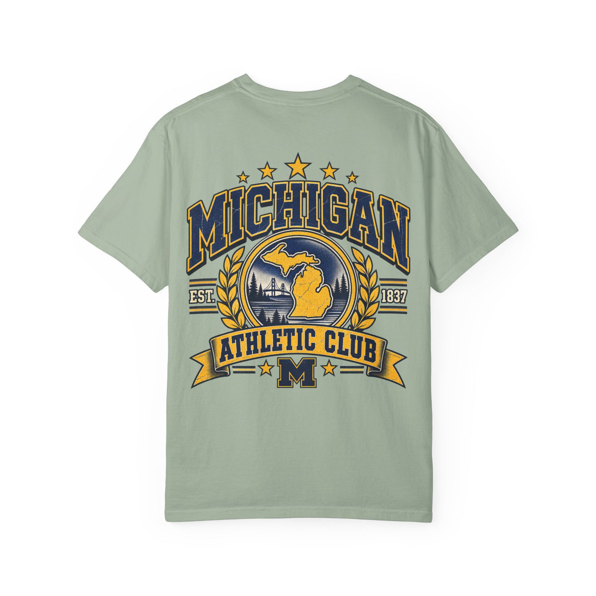 Michigan Athletic Club Unisex Comfort Color 1717 Streetwear Graphic Tee
